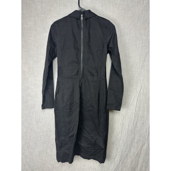 EUC UK 8 US 4 Disturbia Wednesday Black Collar Shirt Gothic Dress - Picture 6 of 10